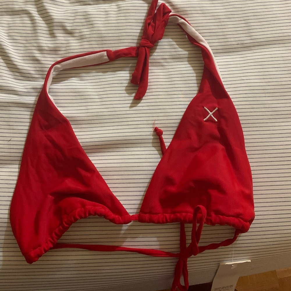 Boutine LA Tropic Tie Top-red “rose” NWT!